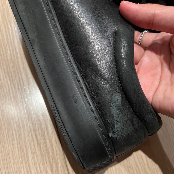 Authentic Acne studio smiley face leather black sneaker - Picture 4 of 7